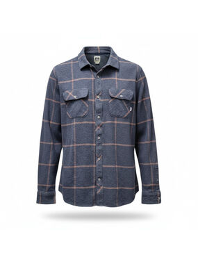 REEF Men's Plaid Flannel Long-Sleeves Collared Cotton Shirt Size Large Pre-owned